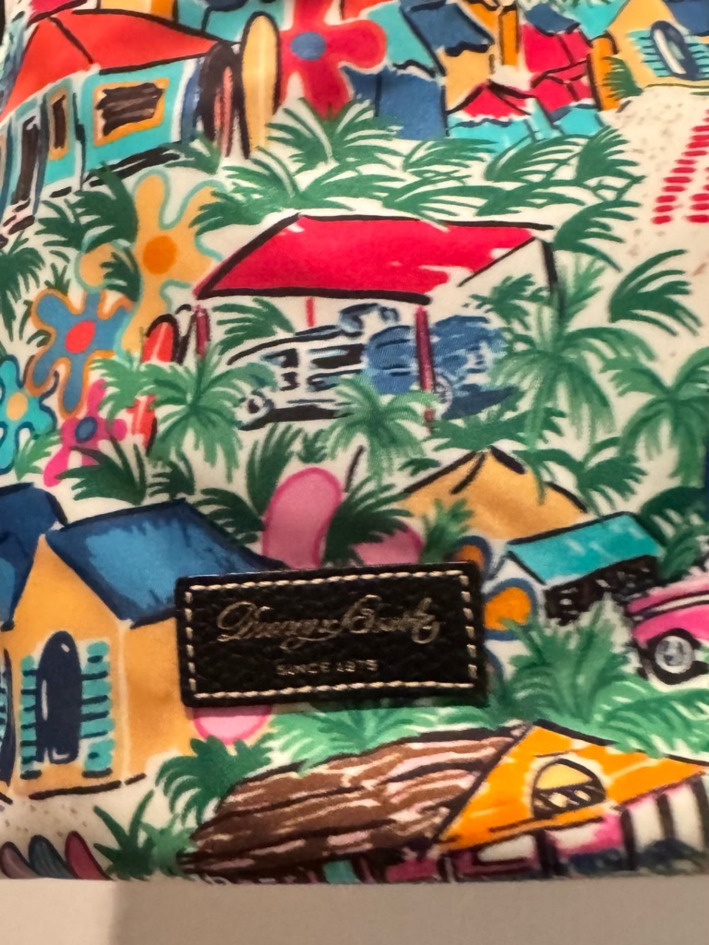 Nylon  Dooney & Bourke Sand Bar Tropical Print Nylon Bag! - Picture 2 of 7